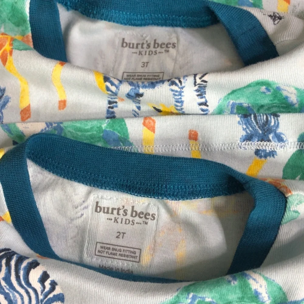 Burt's Bees Kids Organic Cotton Pajama Tops ONLY Sizes 2T, 3T - Picture 10 of 10
